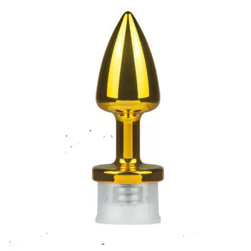 Plug Anal Dourado com Luz de Led .