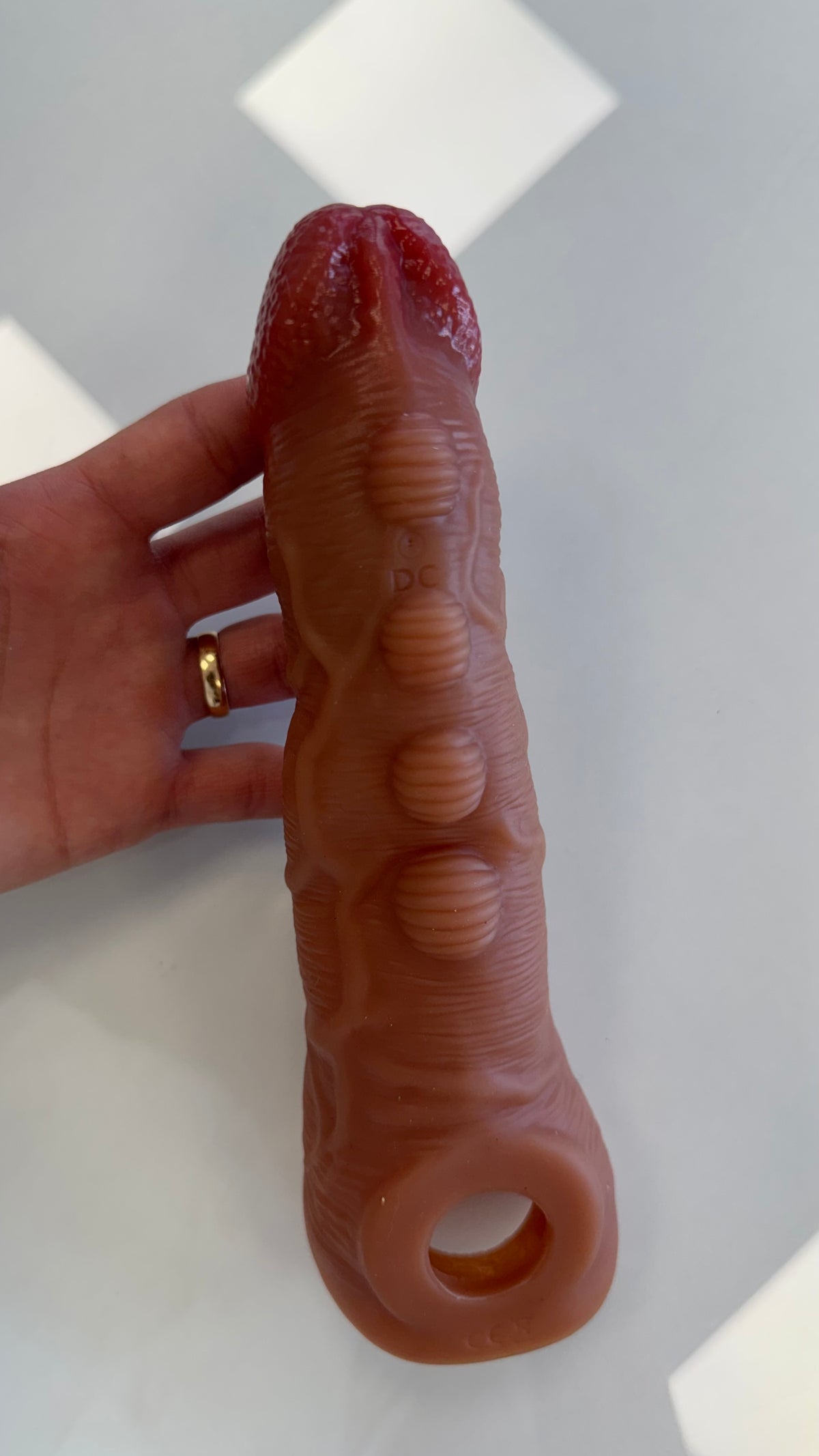 Capa Prótese Extensora De Silicone Aumenta e Engrossa Possui 10 Modos De Vibração