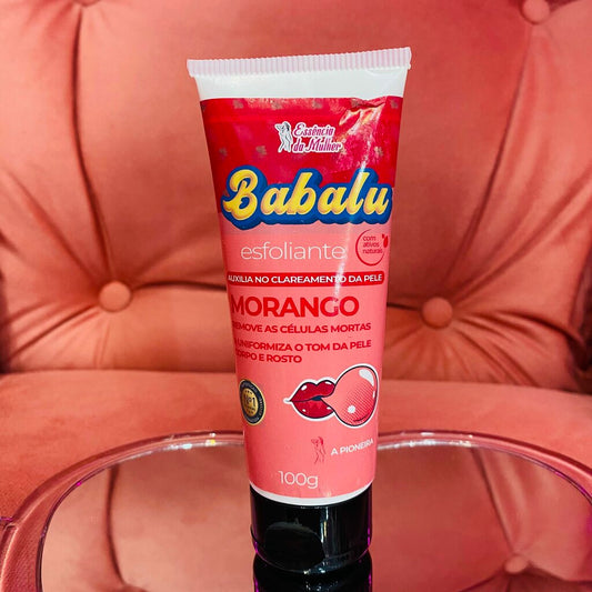 Esfoliante clareador MORANGO- ESSENCIA DA MULHER - 100G - BISNAGA
