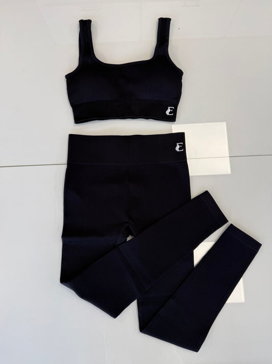 Conjunto Fitness by exclusiva - Legging + top / PRETO - M
