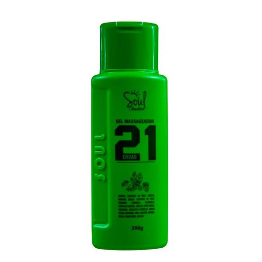 GEL MASSAGEADOR 21 ERVAS 200G SOUL COSMÉTICOS