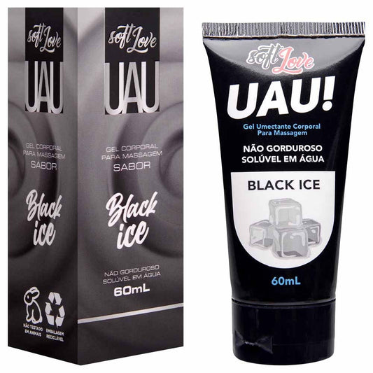 UAU LUBRIFICANTE AROMÁTICO 60ML SOFT LOVE ICE BLACK