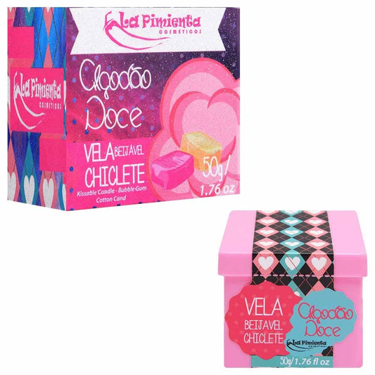 VELA ALGODÃO DOCE BEIJÁVEL 50G Chiclete