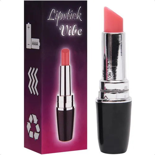 Vibrador Formato De Batom Estimulador Clitóris Top Discreto Cor Preto