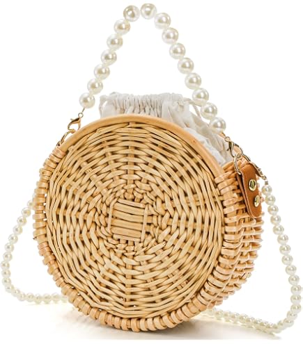 Bolsa beach com alças de pérolas