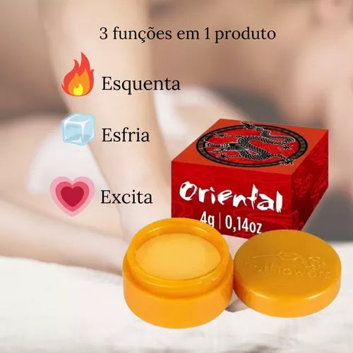Pomada Massageadora Estimulante Oriental Chinesa 4 g - Hot Flowers