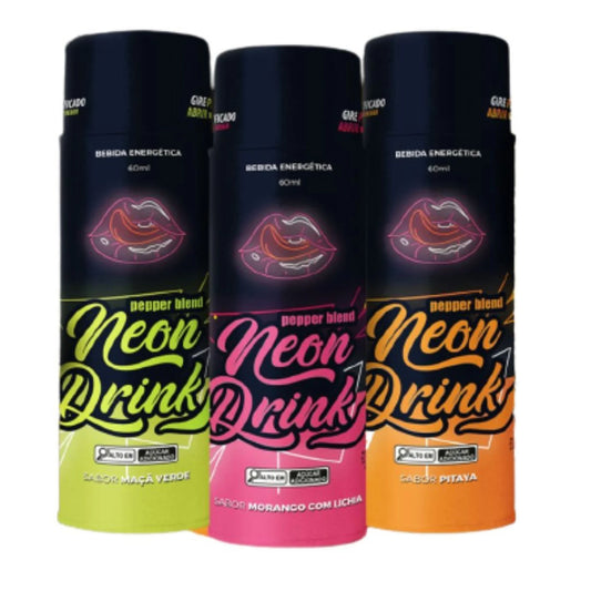 Neon Drink Energético Brilha Na Luz Negra 60Ml Pitaya