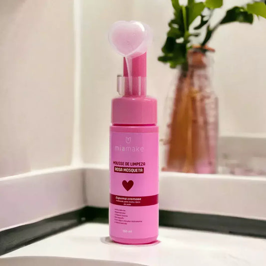 Mousse de Limpeza Facial Rosa Mosqueta- Mia Make